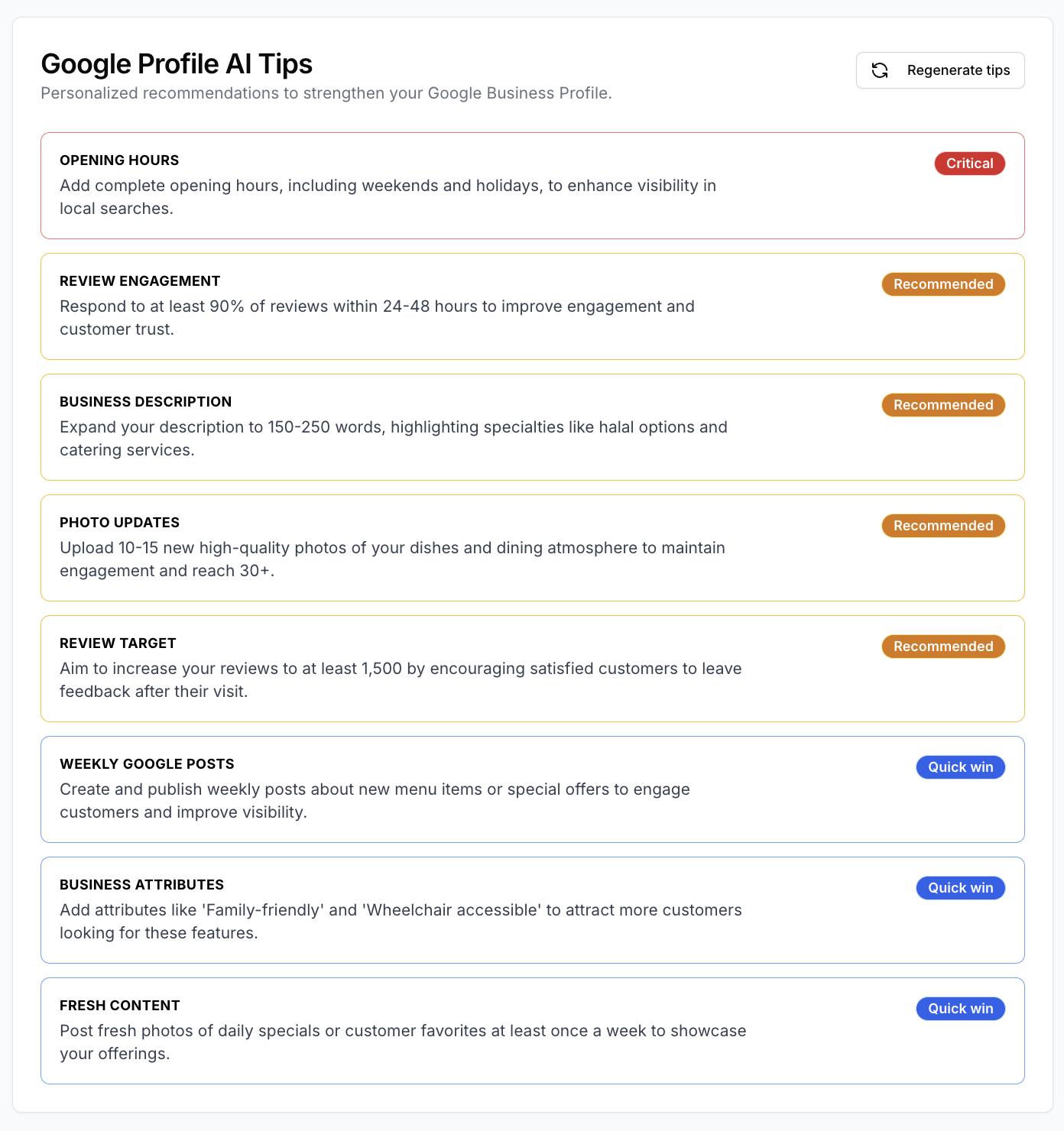 AI Guidance Dashboard